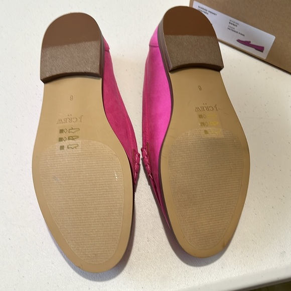 J Crew Outlet Pink Suede Loafers NWT, Size 6 - Picture 2 of 5